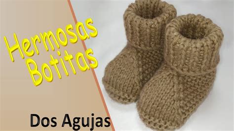 BOTITAS EN DOS AGUJAS PARA BEBÉS DE 2 A 4 MESES YouTube