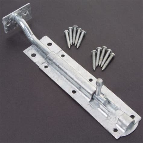 ZINC COATED 100mm 150mm NECKED TOWER BOLT Slide Cranked Offset Door