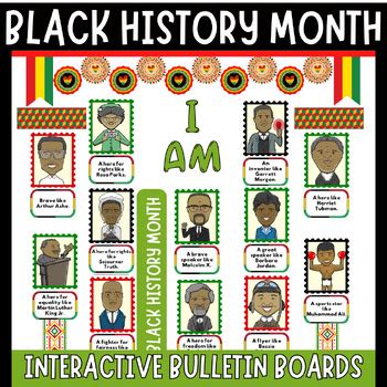 Black History Month Bulletin Board Interactive SEL African