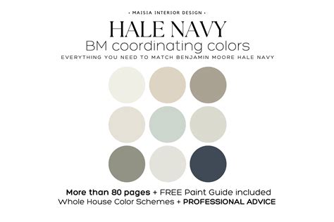 HALE NAVY Color Palette Benjamin Moore Color Palette Hale Navy Cabinet