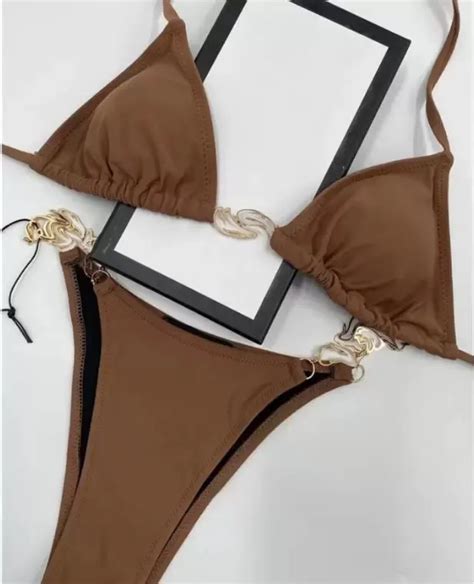 Traje De Ba O Para Mujer G Chain Designer Bikini Set Piezas Traje De