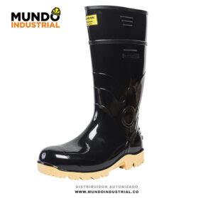 Botas De Seguridad Pvc Puntera Robusta Guerrera Agua Negra Mundo