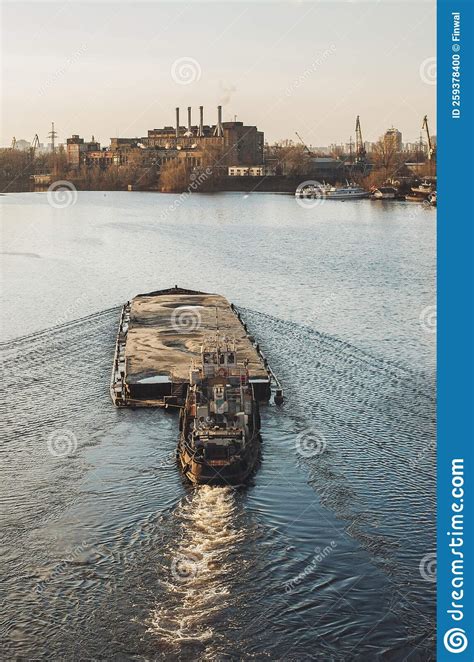 Tugboat Pushing Barge Stock Photo Image Of Marine Ocean 259378400