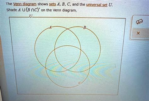 Solved The Venn Diagram Shows Sets A B C And The Universal Set U