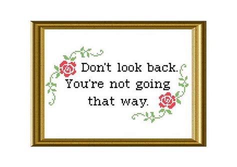 inspirational quote counted cross stitch pattern  instant