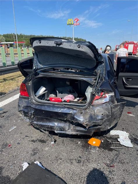 Karambol na autostradzie A1 Na jezdni w kierunku Gdańska zderzyło się