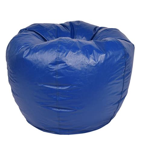 Acessentials Blue Vinyl Bean Bag 1322001 The Home Depot Bean Bag Chair Bean Bag Armchair