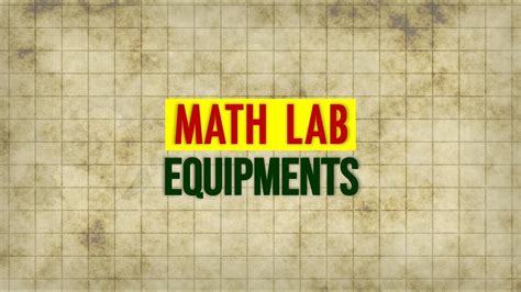 Mathematics Laboratory Equipment Tsin Eng Youtube