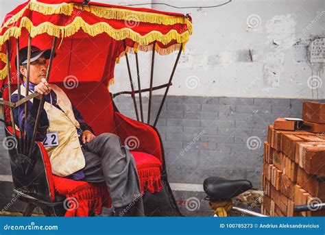 Traditional Rickshaw in Old Hutongs, Beijing, China Editorial Stock Photo - Image of ...