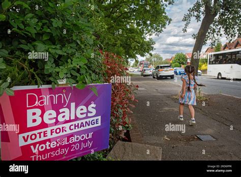 Uxbridge Uk 18th July 2023 A Sign Supporting Labour Party Candidate