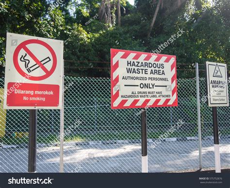 Safety Signage Hazardous Chemical Hazardous Waste Stock Photo 575752876 ...