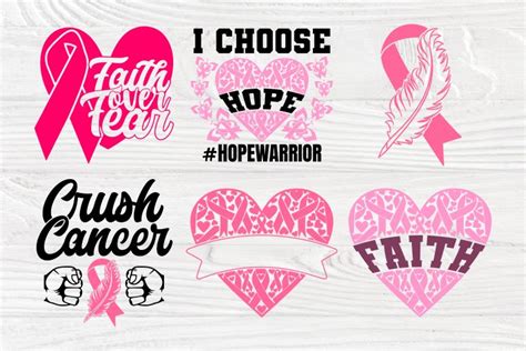 Breast Cancer Quotes Svg Bundle Pink Ribbon Shirt Designs 957357 Cut Files Design Bundles