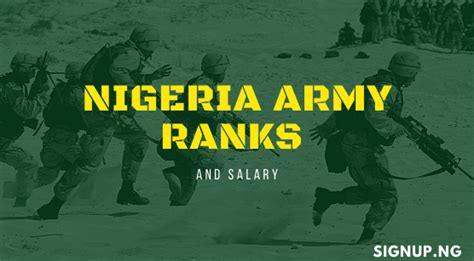 Nigeria Army Ranks And Salary Signupng