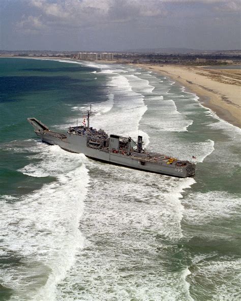 An Aerial Port Quarter View Of The Tank Landing Ship Uss Barbour County