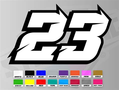 X Custom Racing Numbers Vinyl Stickers Decals Laminated Race