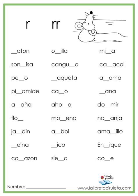 Tablero R Y Rr Profe Con Recursos