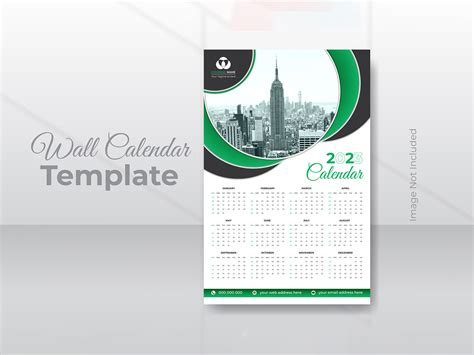 Monthly wall calendar design template for 2023 :: Behance