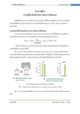 Photosynthesis Pdf