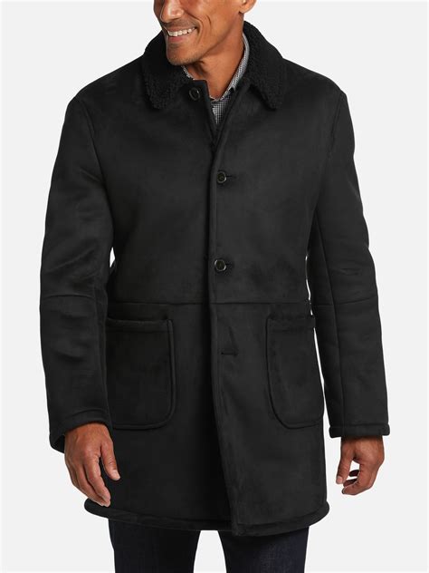 Lauren By Ralph Lauren Faux Leather Fur Lined Topcoat | Topcoats | Men ...