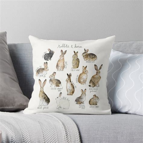 Rabbits And Hares Throw Pillow For Sale By Amyhamilton Redbubble