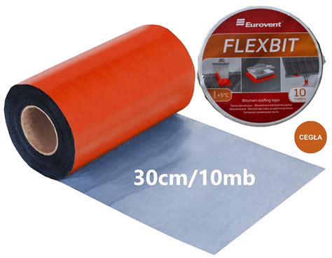 EUROVENT FLEXBIT BITUMICZNA TAŚMA DEKARSKA 300mm 10mb CEGLASTA CEGŁA