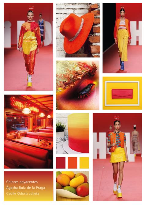 Moodboard De Moda Dise O De Indumentaria Y Textil Con Colores