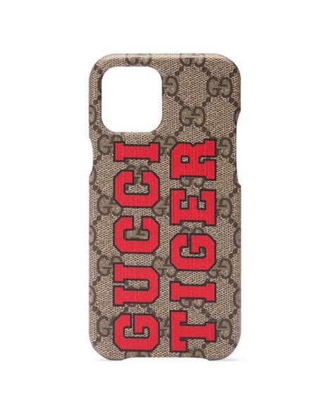 Gucci Segeltuch Tiger Ophidia Iphone Pro Max H Lle In Natur F R