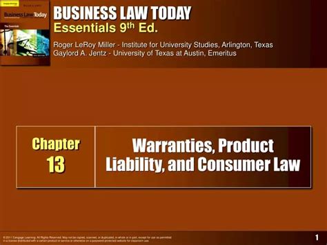 Ppt Product Liability Essentials Understanding Warranties And Consumer