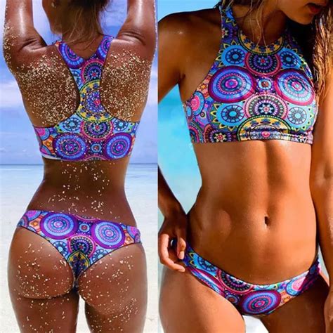 Traje De Baño G Para Mujer Conjunto De Bikini Vendaje Suj Cuotas