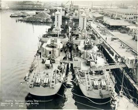 Construction Of Fletcher Class Destroyers In 1942 At The Seattle Tacoma