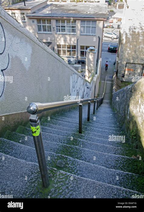 Jacobs Ladder A Flight Of Steep Steps In Falmouth Cornwall Uk