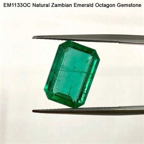 EM1133OC Natural Zambian Emerald Octagon Gemstone For Jewelry Size 9