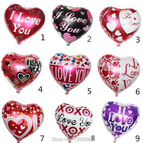 Party Supplies 18inch Mix I Love You Foil Mylar Balloons Love Heart