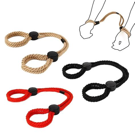 Bondage Wrist Cuffs Adjustable Cotton Sex Ropes Restraints Soft Hand Cuffs For Adult Play From