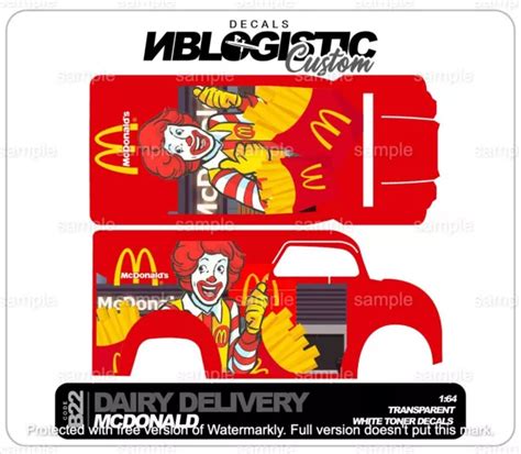 Hot Wheels Dairy Delivery Custom Universal Waterslide Decal Scale Eur Picclick Fr