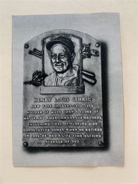 PLAQUE DE BASEBALL Babe Ruth 1944 HOF Hall Of Fame New York Yankees