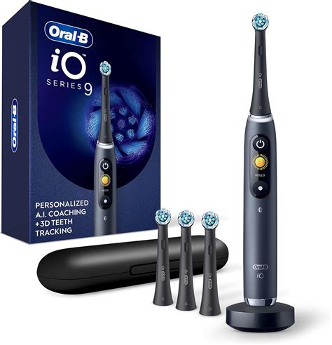 Oral B Io Series 9 Electric Toothbrush With 4 Brush Heads Black Onyx