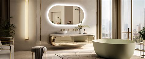 LUVODI Oval LED Bathroom Mirror 600x1200mm Wall Lighted Vanity Mirror