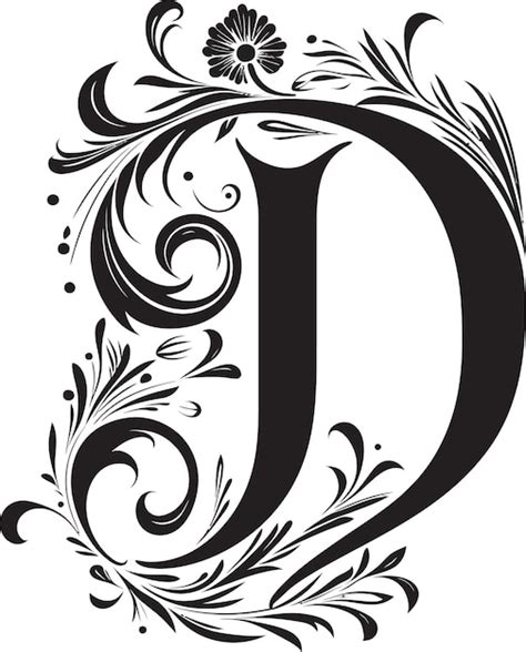 Premium Vector | Dazzling ornaments ornate letter d decor vector daring ... 