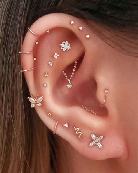 Helix Earring Stud Cartilage Piercing Jewelry Tragus Etsy Unique Ear