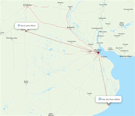 Flights From Rio Cuarto To Mar Del Plata RCU To MDQ Flight Routes