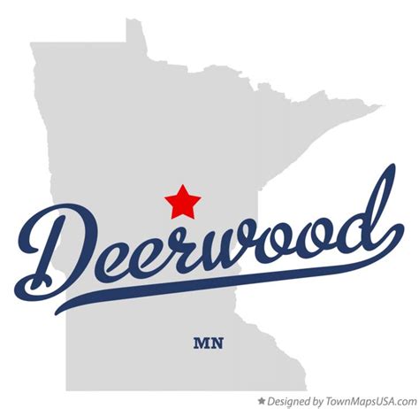 Map of Deerwood, Crow Wing County, MN, Minnesota