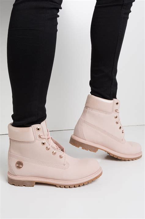 Timberland 6 Inch Premium Waterproof Icon Boots In Light Pink Nubuck