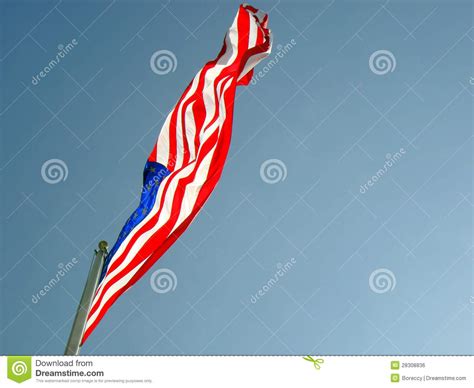 Foto Da Bandeira Americana Que Acena No Vento Foto De Stock Imagem De