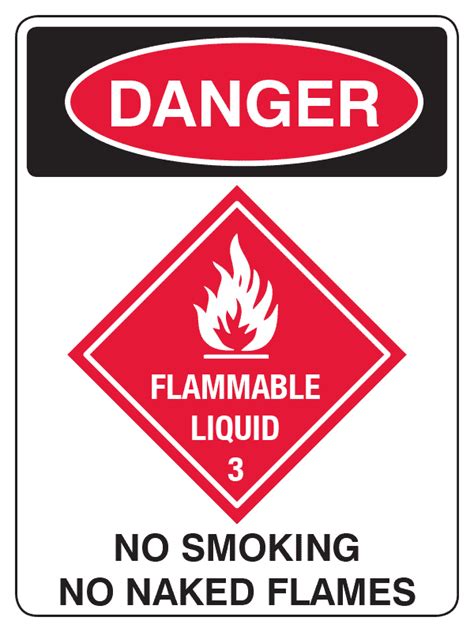 Danger Flammable Liquid 3 No Smoking No Naked Flames Health And Safety