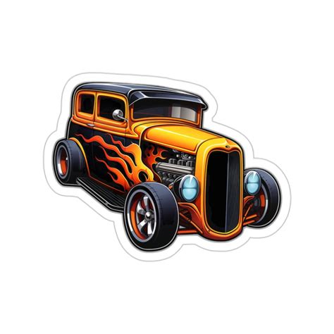 Vintage Hot Rod Sticker Etsy