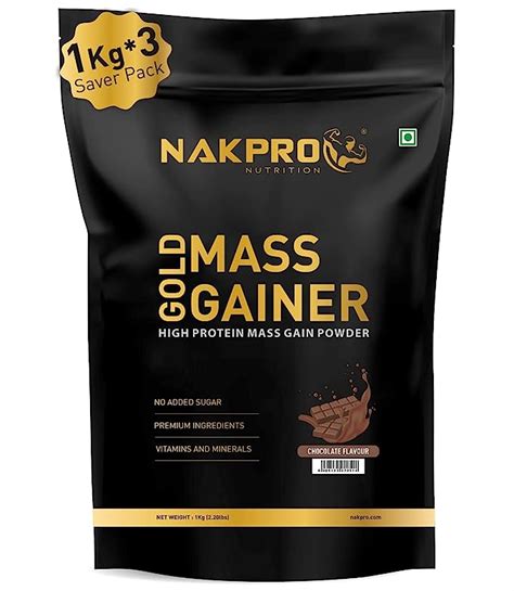 NAKPRO GOLD MASS GAINER High Protein High Calorie 21g Protein