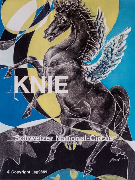 Knie Poster By Hans Erni Circus Knie On The Road Exhibition Swiss