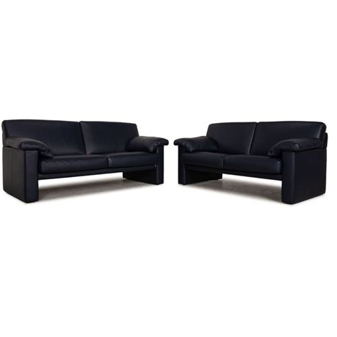 Erpo Cl Designer Leather Sofa Set Blue Three Seater Two Seater