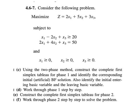 Solved 4 6 7 Consider The Following Problem Maximize Z Chegg